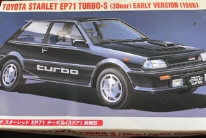 Hasegawa 20449 1986 Toyota Starlet ep71 3 Door Early KIT 1/24 McM Niob - Picture 1 of 2