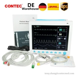 CMS8000 Vital Sign Patient monitor 6 Parameter EKG NIBP RESP TEMP SPO2 PR - Bild 1 von 17