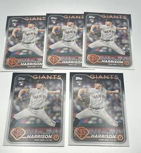 2024 Topps UPDATE KYLE HARRISON ROOKIE DEBUT LOT OF 5 CARDS US83 GIANTS RC - Bild 1 von 1