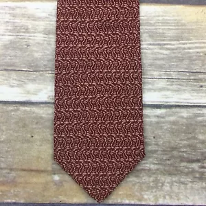 Mondo di Marco Maroon & Tan Mens Silk Neck Tie 57" - Picture 1 of 4