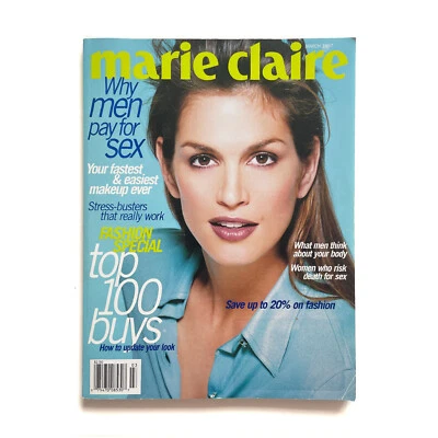 1997 Marie Claire Magazine • Cindy Crawford Supermodel Cover Foto 1 de 4