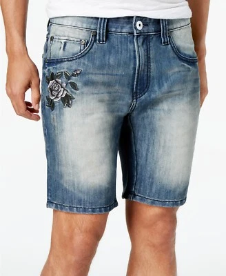 New INC International Concepts Men's Embroidered Denim Jean 10" Shorts 30 - Image 1 of 2