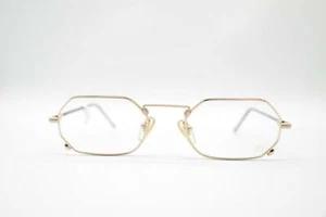 Vintage Serge Kitchhofer 1055 Gold Black Oval Glasses Frame NOS - Picture 1 of 6