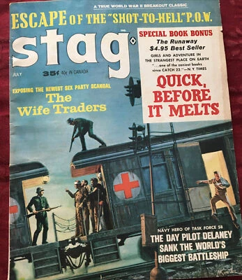 Stag Magazine  #7 1964 Vol15 July Escape P.O.W. Wife Trader Sex Scandal Rare - Image 1 of 4