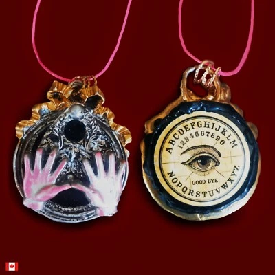 Ouija Board Wicca Witch Pagan Talisman Jewelry Amulet Pendant Necklace Hands Eye - Image 1 of 4