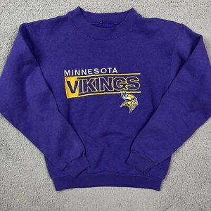Vintage Minnesota Vikings Crewneck NFL Football Sweater Sweatshirt Size Youth - Picture 1 of 9