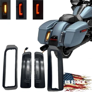 For Harley Street Glide 2024 Road Glide 2024 Smoke LED Fender Tail Lights Turn  - Picture 1 of 23
