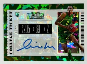 2019-20 Panini Contenders Draft Picks automáticos/23 Louis King Ducks 76ers - Imagen 1 de 3