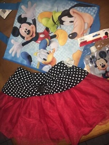 Disney Minnie Mouse Tutu Skirt Sz 6 NWT Birthday World Trip Bag Valentines - Picture 1 of 5