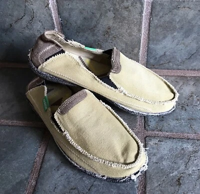 Zapatos sin cordones para hombre Mocasín de lona Zapatos planos de barco de colección para hombre Talla 5 Foto 1 de 4