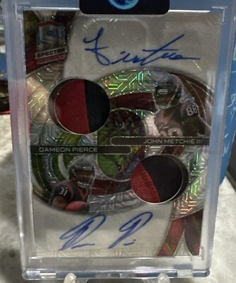 2022 Spectra John Metchie III / Dameon Pierce Dual Color Patch Auto /10 - Image 1 of 2