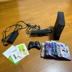 Microsoft Xbox 360 & Kinect Console Complete Set Black Used Japan With Manual - Picture 1 of 12