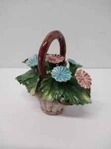 Capodimonte flowers in Basket made in Italy - Picture 1 of 7