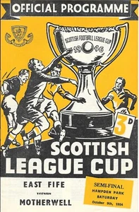 East Fife v Motherwell 1954 Scottish League Cup Semi **MINT** - Picture 1 of 1