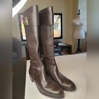 Tahari Bradley Brown Knee High Leather Boots Size 10 M