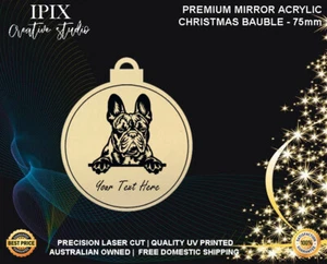Personalised Acrylic Christmas Dog Bauble - FRENCH BULLDOG | Premium | Xmas | Pe - Picture 1 of 154