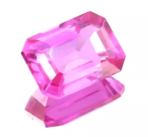 12.40 Ct Natural Pink Mogok Ruby Certified Emerald Cut Flawless Loose Gemstone - Bild 1 von 5