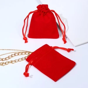 1-10 Negro\ Terciopelo Azul Joyería Cordón Boda Regalo Bolsa Favor Bolsas Reino Unido - Imagen 1 de 5