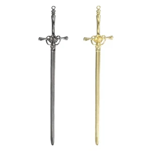 2 Pcs Sword Bookmark, Metal Bookmarks , Black, Gold - Imagen 1 de 6