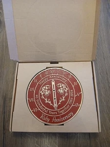 handmade Anniversary Sundial Gift For 40th Ruby Wedding Anniversary In 2024 - Picture 1 of 1