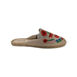 Zapatos sin cordones Soludos Madewell Ibiza alpargata mula bordada arena floral 7 - Imagen 1 de 7