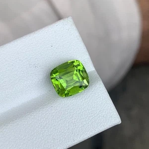 4.4 Cts Natural Peridot Cushion Cut Green Gemstone Loose SI Clarity - Pakistan - Picture 1 of 7