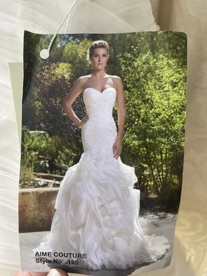 Women's Mermaid Style Organza Wedding Dress by Aime Couture Size - Image 1 of 4