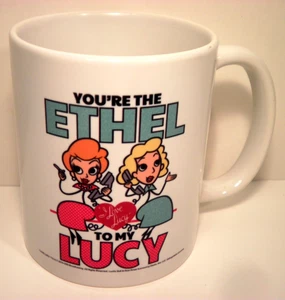 You're The Ethel To My Lucy tazza tazza caffè ceramica 12 oz I Love Lucy White Cafe - Foto 1 di 7
