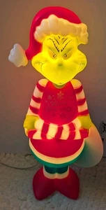 GRINCH~Molde soplado de Navidad~14 pulgadas~FELIZ NAVIDAD~Interior/Exterior~Enchufable - Imagen 1 de 4