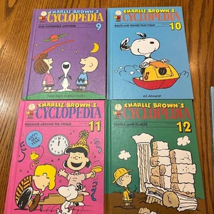 Charlie Browns Cyclopedia Partial Set 1-12 Vintage Books Peanuts Educational - Imagen 1 de 8