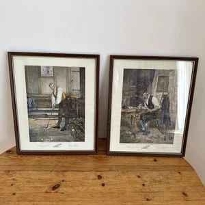 Two Framed Golf Prints - Walter W. Dendy Sadler 1914 - Picture 1 of 7