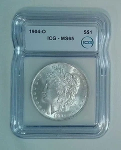 Dólar de plata Morgan 1904-O graduación profesional MS65 - Imagen 1 de 2