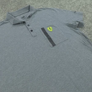 Puma Ferrari Shirt Herren Large Performance Golf Polo Kurzarm grau - Bild 1 von 11