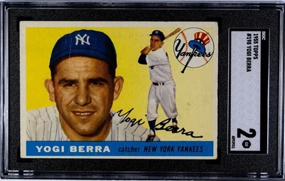 1955 TOPPS #198 YOGI BERRA SGC 2 4093931 - Image 1 of 2
