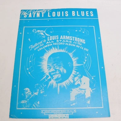 Saint Louis Blues Piano Voice Sheet Music WC Handy 1963 Handy Bros. - Image 1 of 4