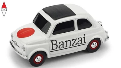 1/43 BRUMM FIAT 500 BRUMS BANZAI 2017 WHITE - Immagine 1 di 3