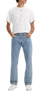 Jeans Levi's 505 para hombre 34x30 azul denim pierna recta engrasadores preppy nuevos con etiquetas - Imagen 1 de 11