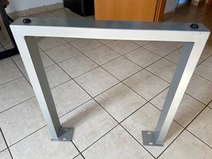 Tischbeine in U-Form, Metall silber, industrieller Look - Bild 1 von 2