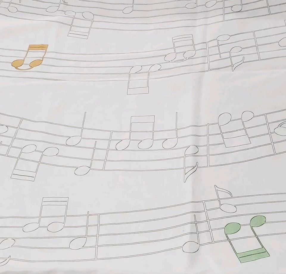 Juego de 2 fundas de almohada Cuddledown NOTAS MUSICALES Queen 100 % algodón  Foto 1 de 4