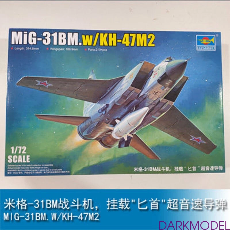 TRUMPETER 01697 1/72 scale MiG-31BM.w/KH-47M2 Model Kit - Image 1 of 1