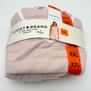 Lucky Brand Women's Terrycloth Pajama Set Tee Tank Shorts Pants - Picture 1 of 14