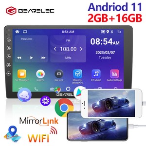 Double 2 Din 9'' Car Stereo Radio MP5 Player Android 11 Touch Screen GPS WiFi BT