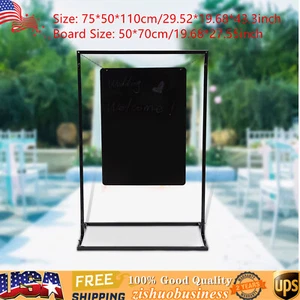 Soporte para póster de metal negro para decoración de lugar de boda soporte negro para arco de letrero de bienvenida - Imagen 1 de 10