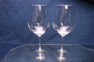 Artland Optic Water Goblet 9 1/8 " Clear 14 oz Set of 2 - Picture 1 of 3