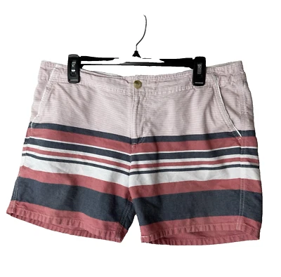 Pantalones Cortos Para Mujer Columbia PFG Talla 12 Rayas Algodón Informales Rojo Azul Blanco Foto 1 de 4