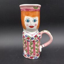 Vintage 90s Susan Paley by Ganz "Connie Coffee" Hand Painted Tall Mug