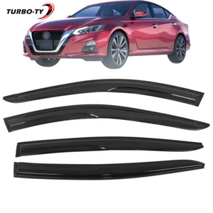 Black Window Visors For Nissan Altima 2019-2023 Vent Shade Rain Guards 4Pcs New - Picture 1 of 23