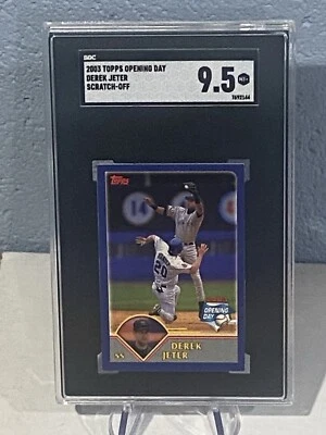 Derek Jeter 2003 Topps Opening Day Mini Scratch Off SGC MT+ 9.5 (LOW POP) - Image 1 of 2