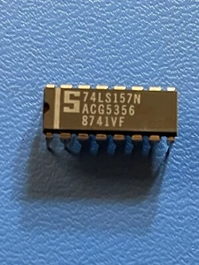 74LS157N IC QUAD 2-INPUT MULTIPLEXER 16-PIN DIP SIGNETICS (5 PER LOT) - Picture 1 of 6