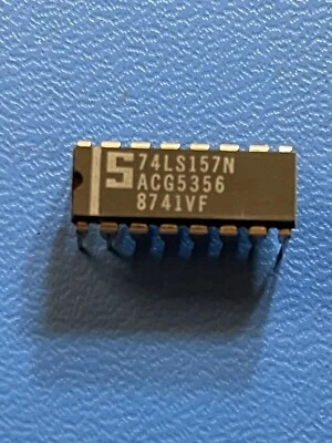 74LS157N IC QUAD 2-INPUT MULTIPLEXER 16-PIN DIP SIGNETICS (5 PER LOT) - Image 1 of 4